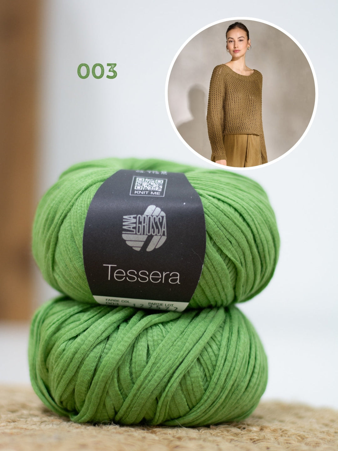 Strickpaket Tessera Pullover im Ajourmuster
