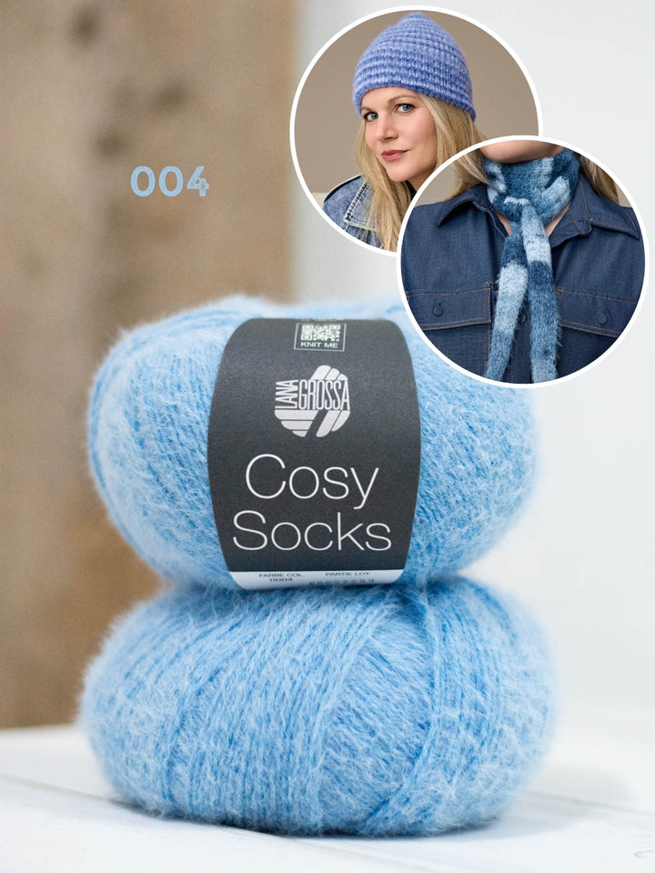 Strickpaket Cosy Socks Set (Minischal + Mütze)