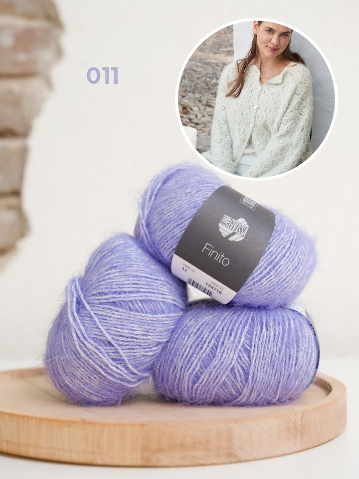 Strickpaket Finito Jacke mit Herzmuster