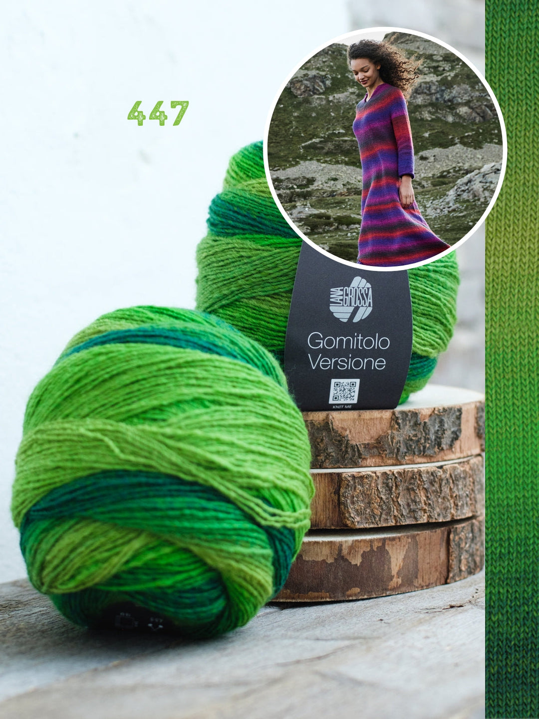Strickpaket Gomitolo Versione Top-down Kleid