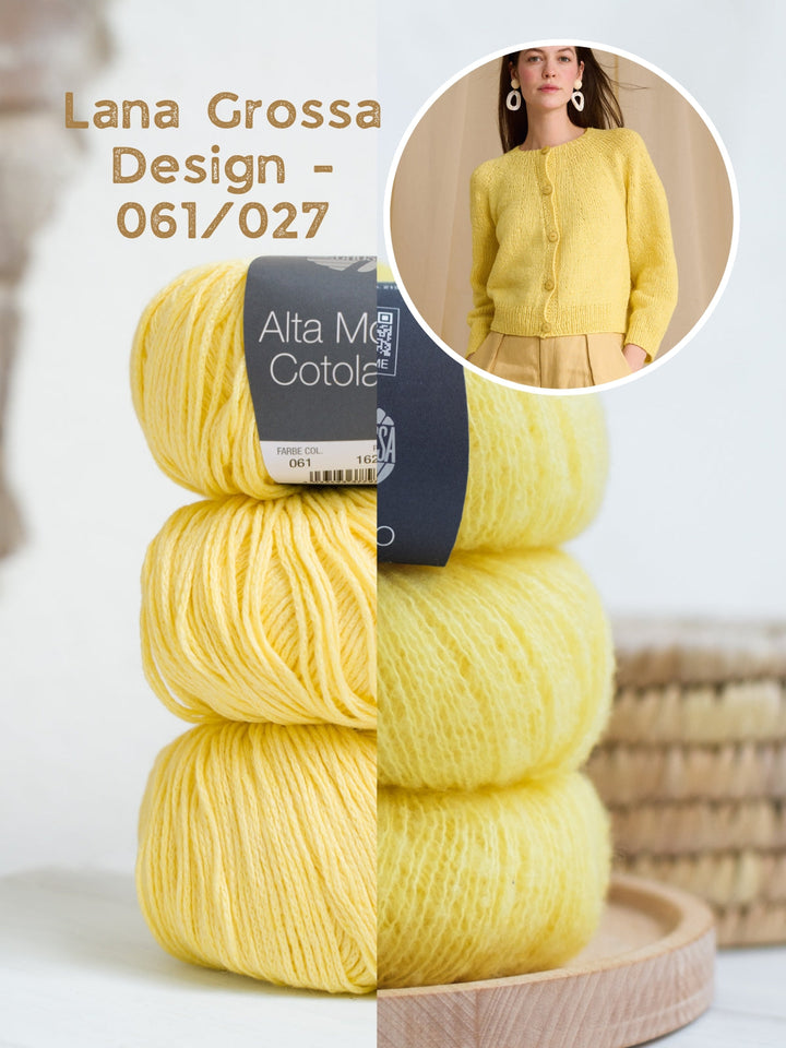 Strickpaket Alta Moda Cotolana Soffio Jacke mit Rundpasse
