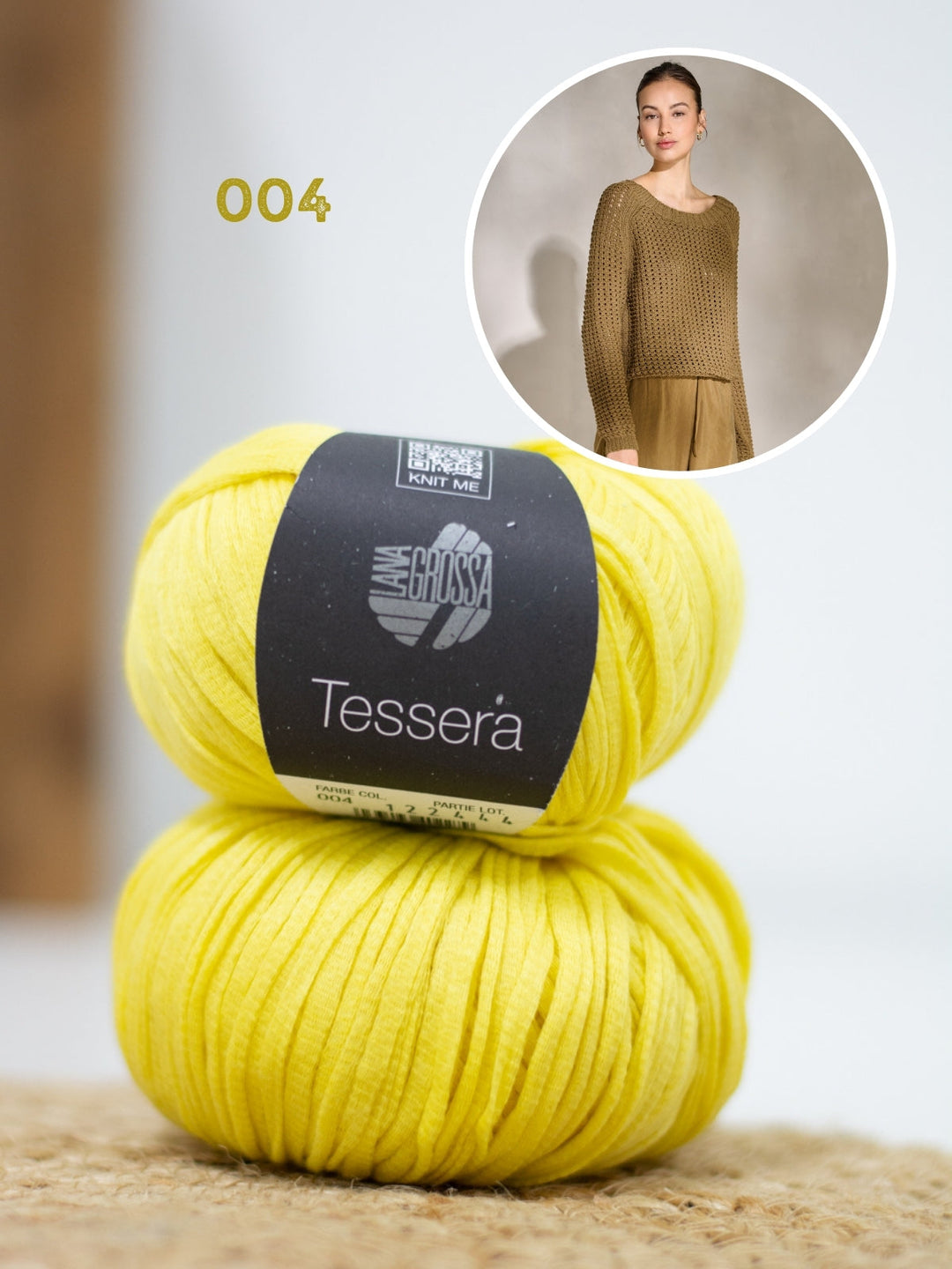 Strickpaket Tessera Pullover im Ajourmuster