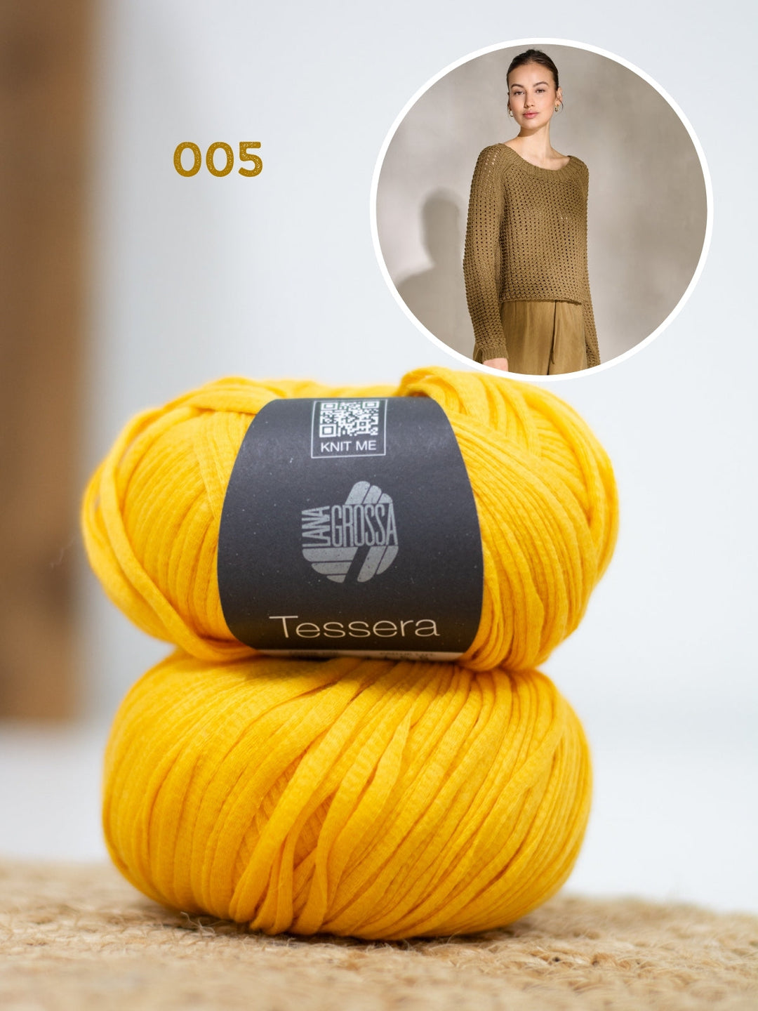 Strickpaket Tessera Pullover im Ajourmuster