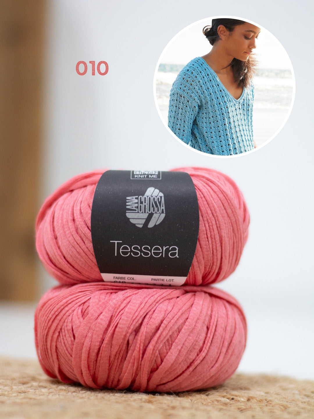 Strickpaket Tessera Shirt im Ajourmuster