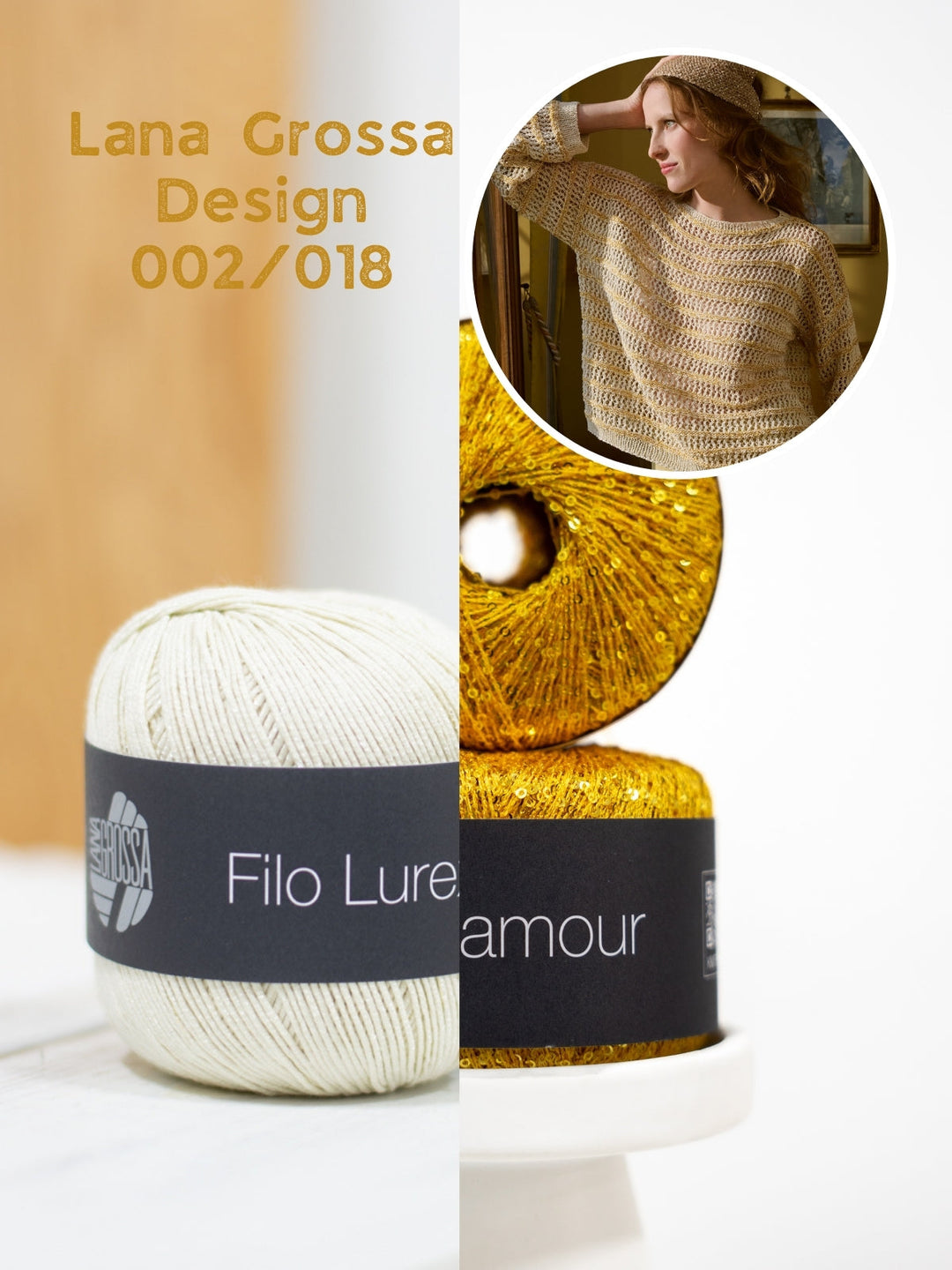 Strickpaket Filo Lurex Glamour Pullover