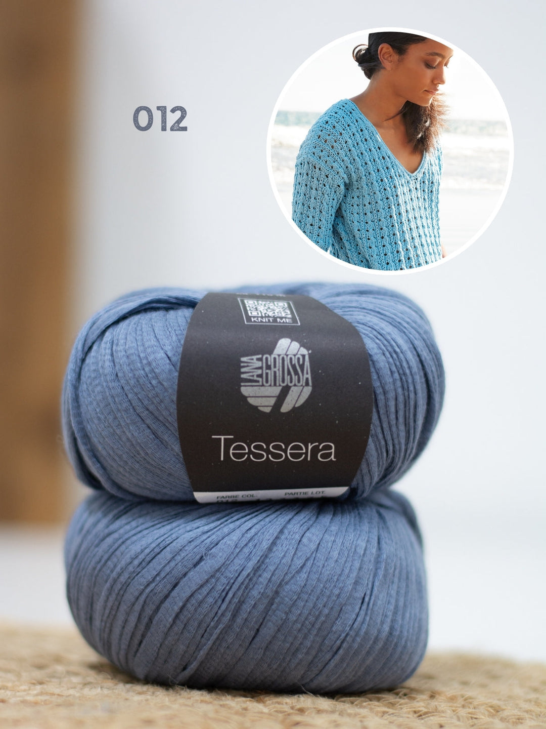 Strickpaket Tessera Shirt im Ajourmuster
