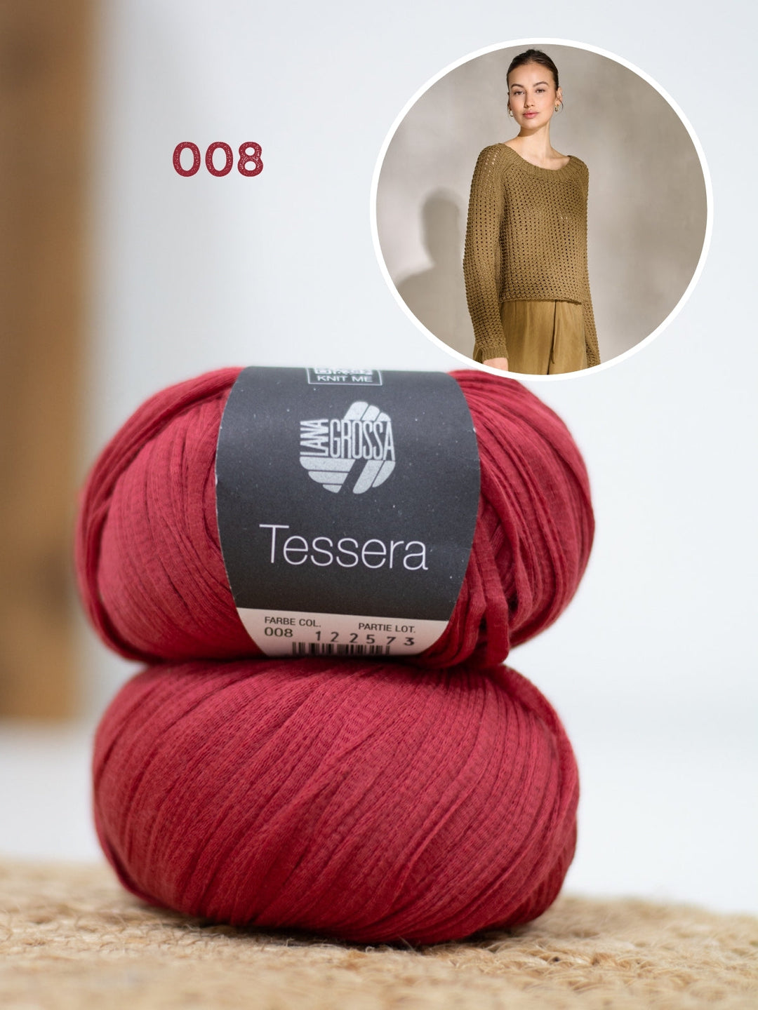Strickpaket Tessera Pullover im Ajourmuster