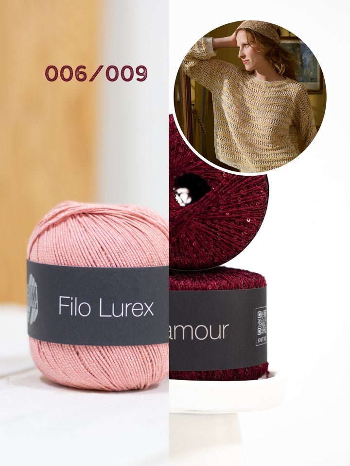 Strickpaket Filo Lurex Glamour Pullover