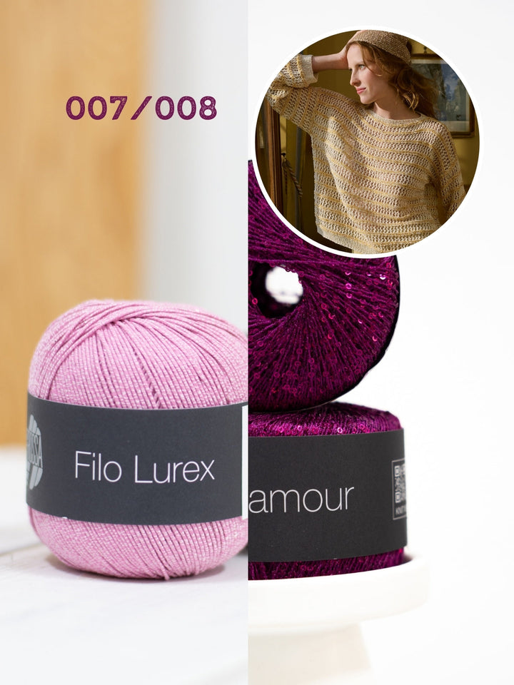Strickpaket Filo Lurex Glamour Pullover
