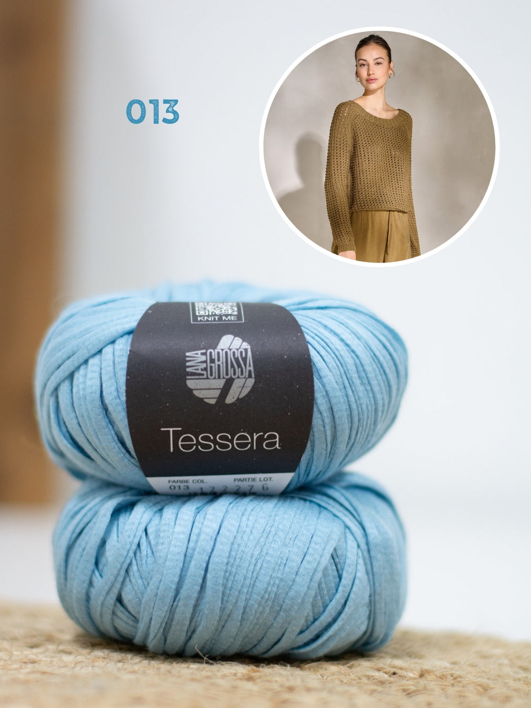 Strickpaket Tessera Pullover im Ajourmuster