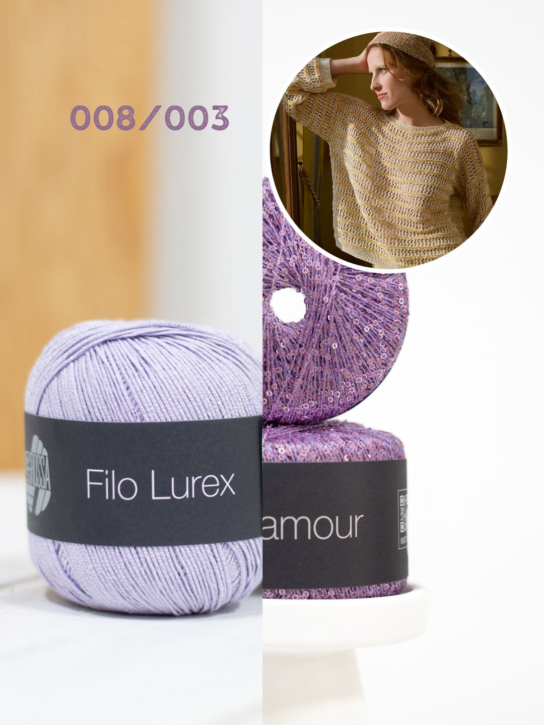Strickpaket Filo Lurex Glamour Pullover