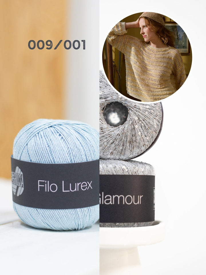 Strickpaket Filo Lurex Glamour Pullover