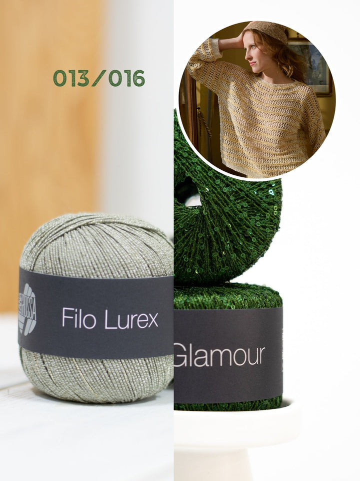 Strickpaket Filo Lurex Glamour Pullover