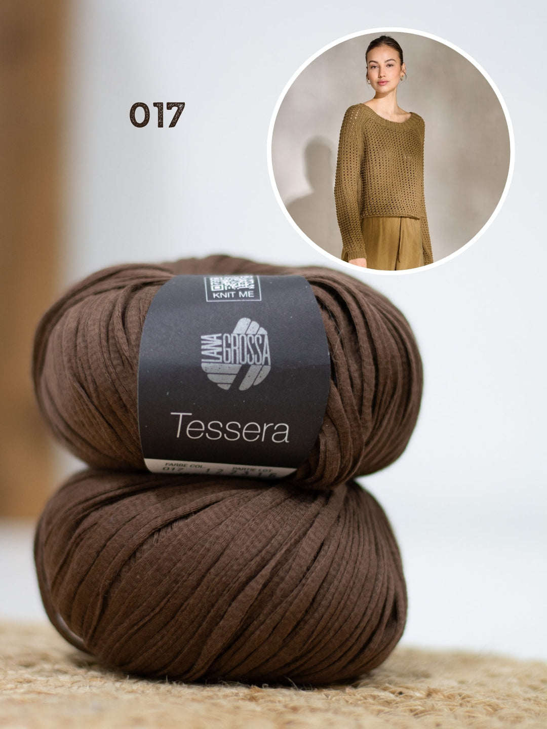 Strickpaket Tessera Pullover im Ajourmuster