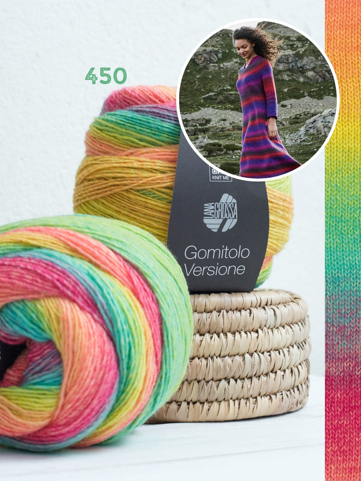 Strickpaket Gomitolo Versione Top-down Kleid