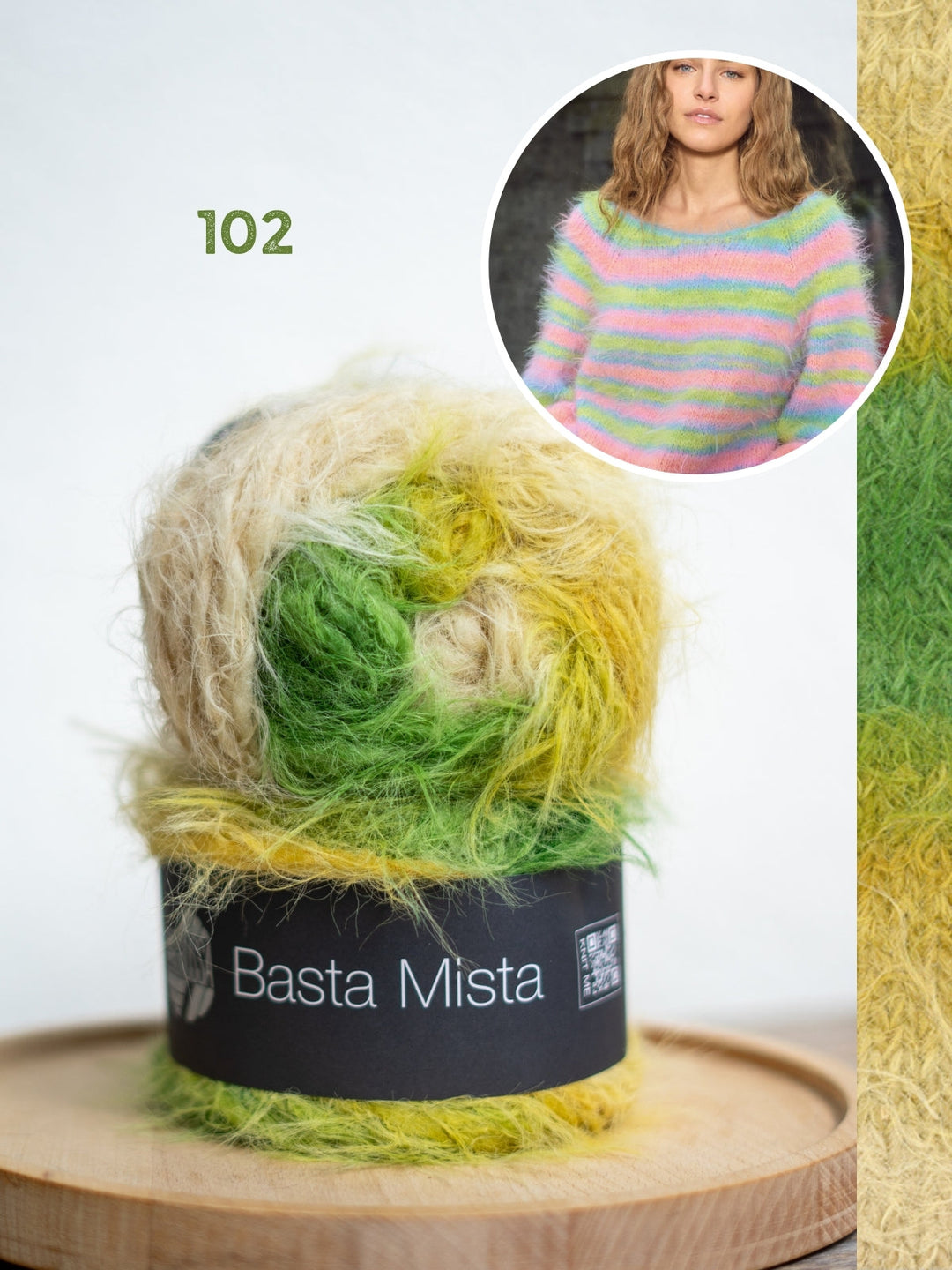 Strickpaket Basta Mista Raglanpullover - Top-down