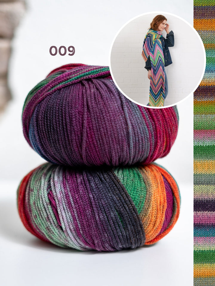 Strickpaket Farfalla Zickzack-Schal