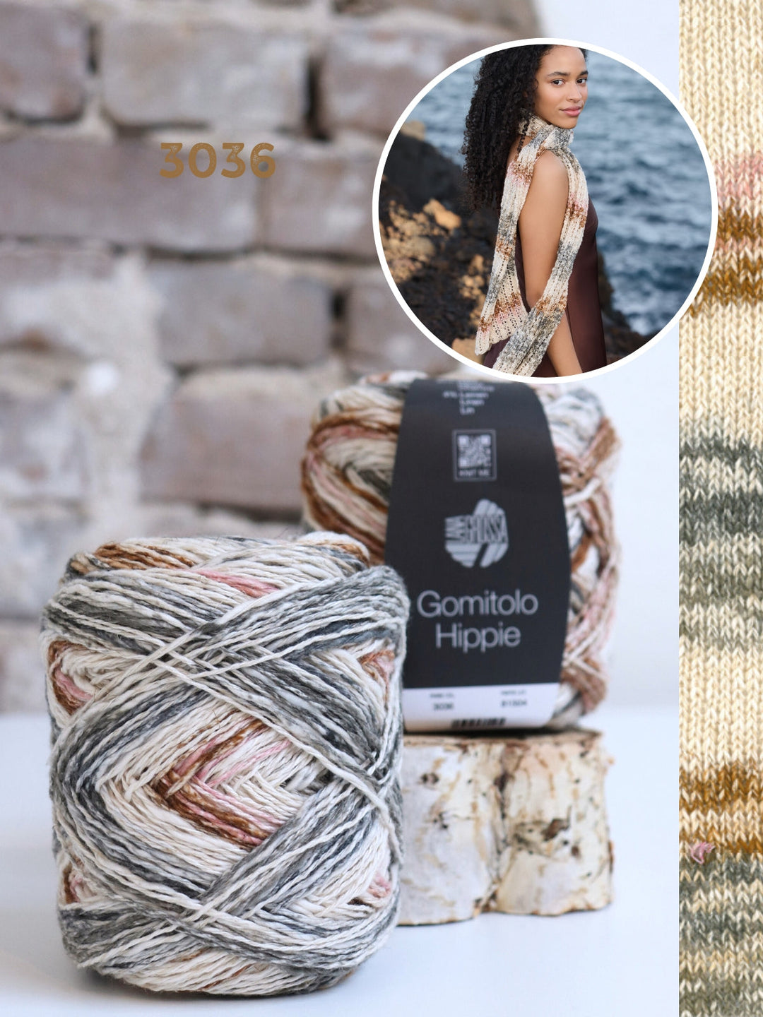 Strickpaket Gomitolo Hippie Ajour-Tuch