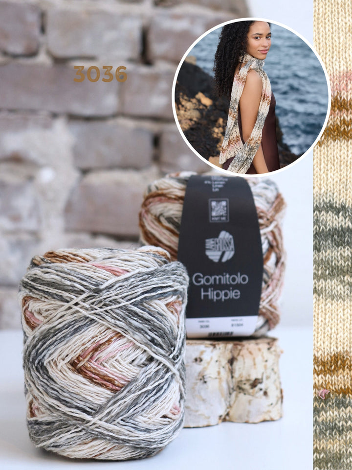 Strickpaket Gomitolo Hippie Ajour-Tuch