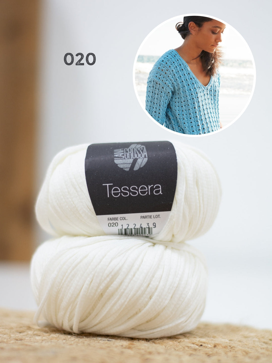 Strickpaket Tessera Shirt im Ajourmuster