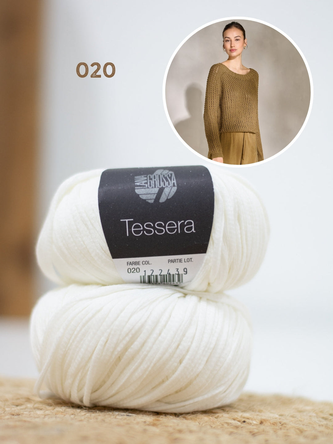 Strickpaket Tessera Pullover im Ajourmuster