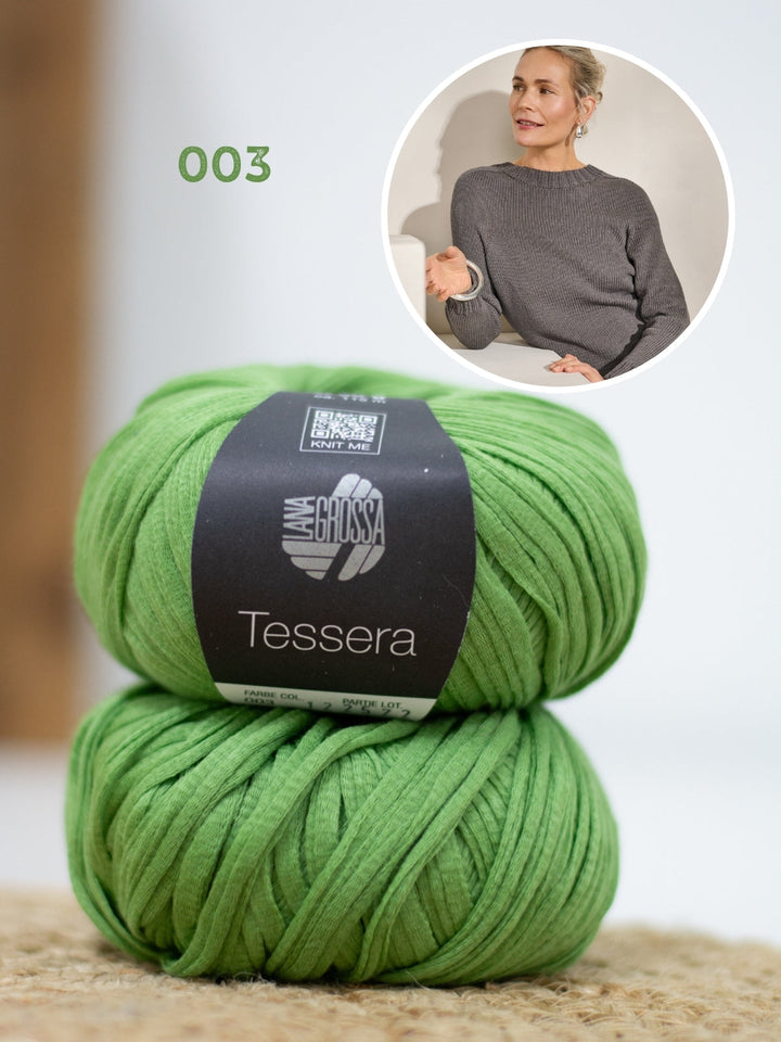 Strickpaket Tessera Pullover - Top-down