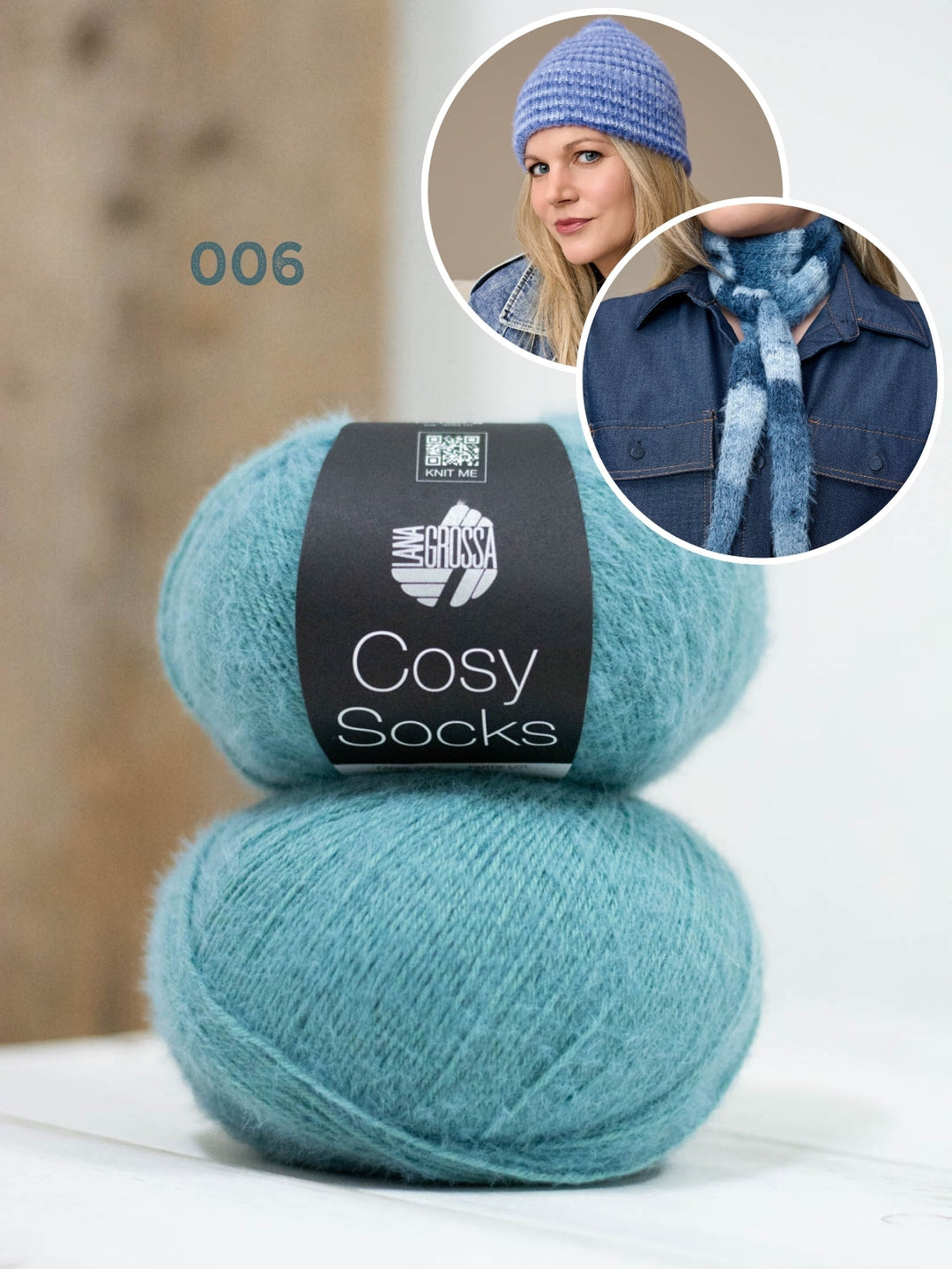 Strickpaket Cosy Socks Set (Minischal + Mütze)