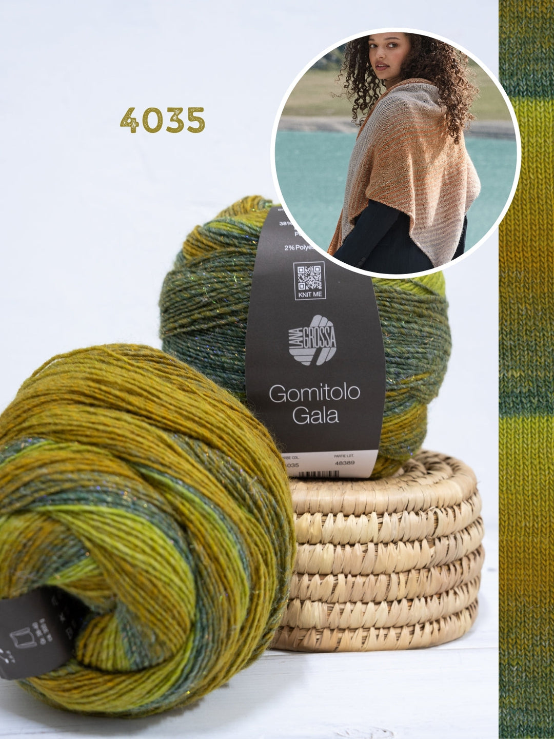 Strickpaket Gomitolo Gala Dreieckstuch