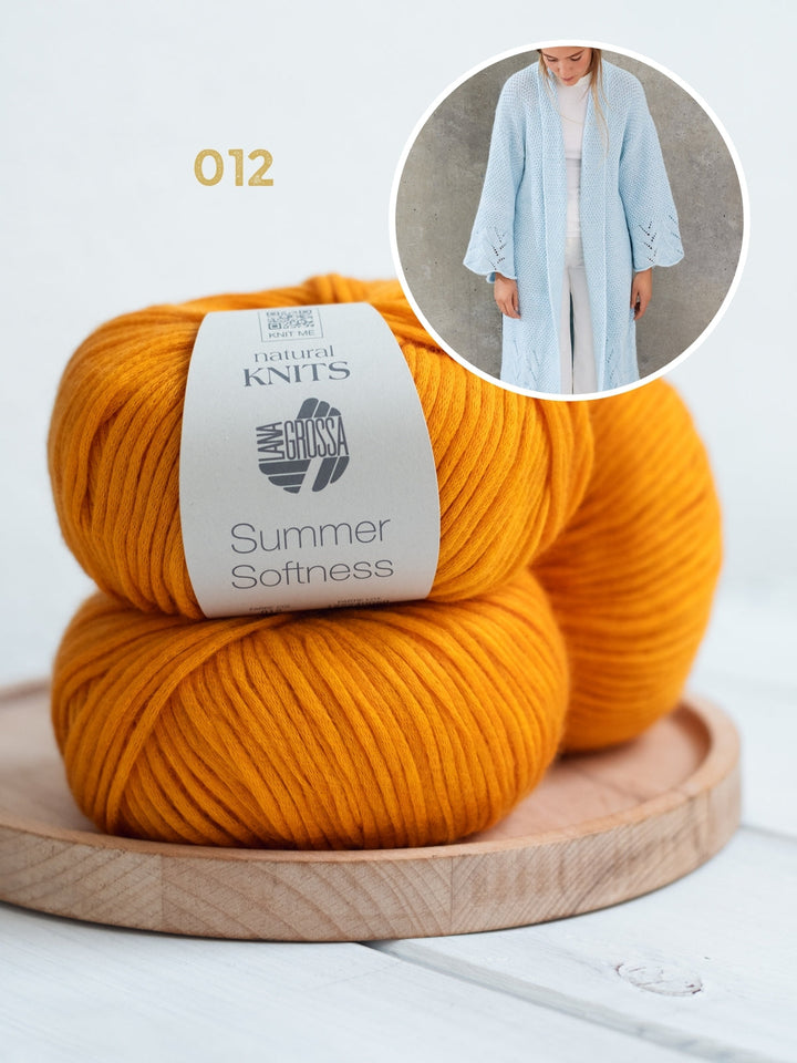 Strickpaket Summer Softness Mantel mit Ajourmuster