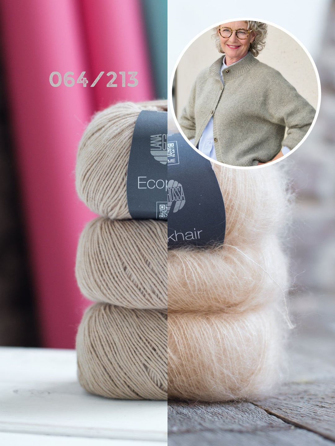 Strickpaket Classy Raglan Jacket - Ecopuno Silkhair