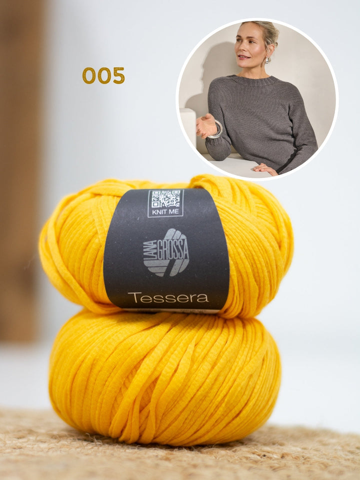 Strickpaket Tessera Pullover - Top-down