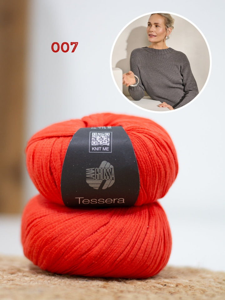 Strickpaket Tessera Pullover - Top-down