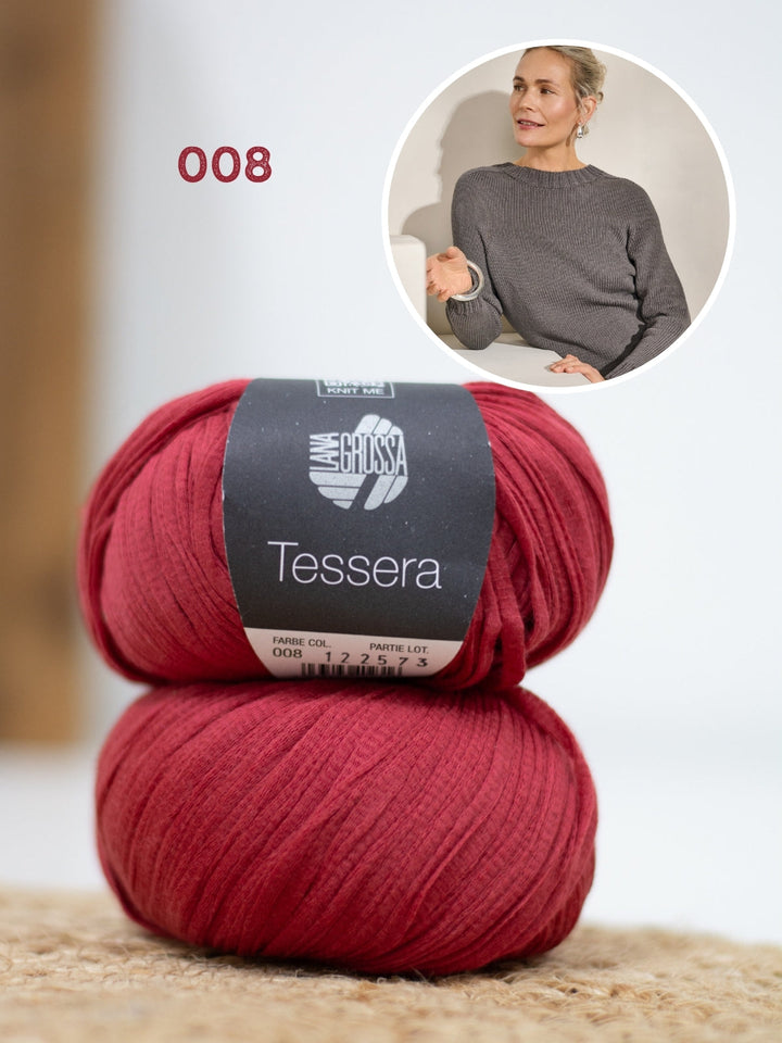 Strickpaket Tessera Pullover - Top-down