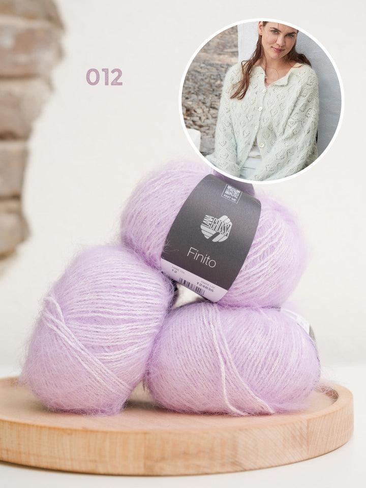 Strickpaket Finito Jacke mit Herzmuster