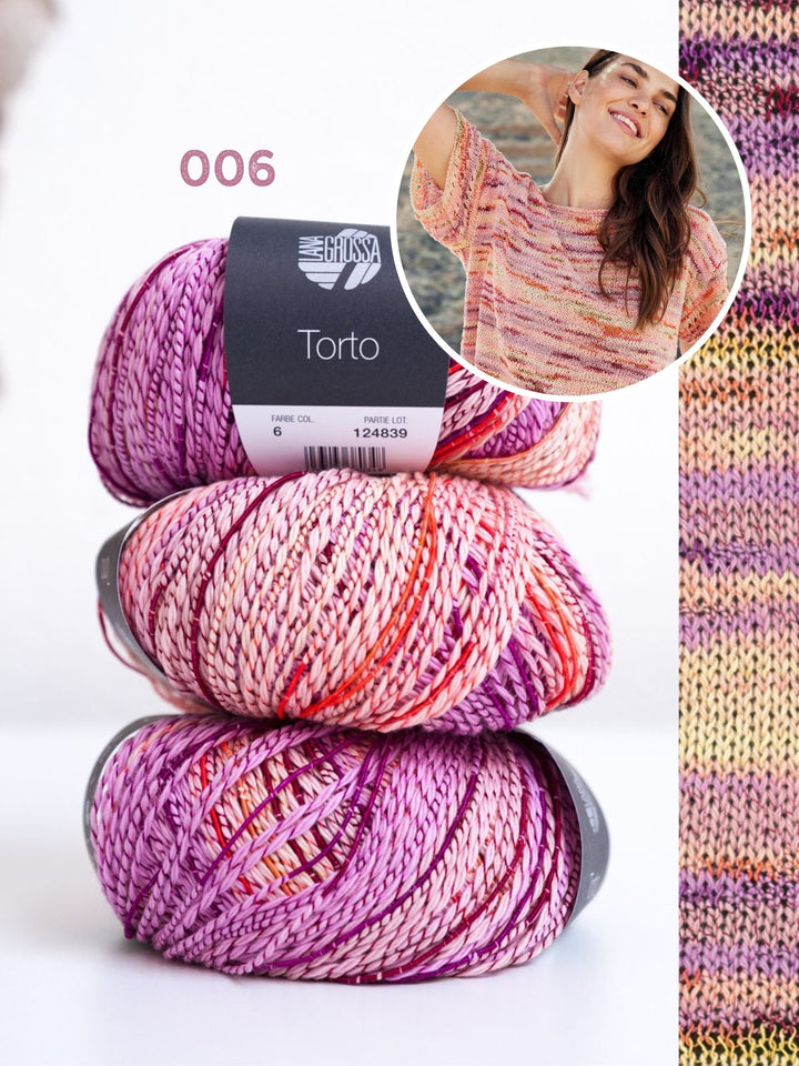 Strickpaket Torto T-Shirt mit Ajourdetails