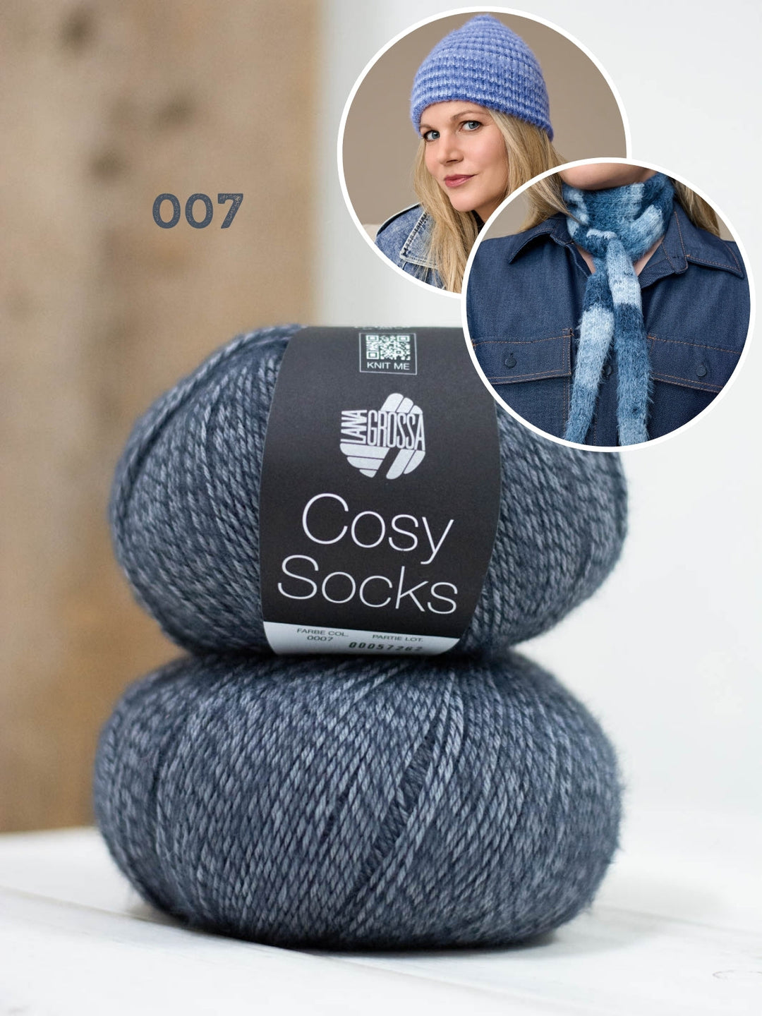 Strickpaket Cosy Socks Set (Minischal + Mütze)