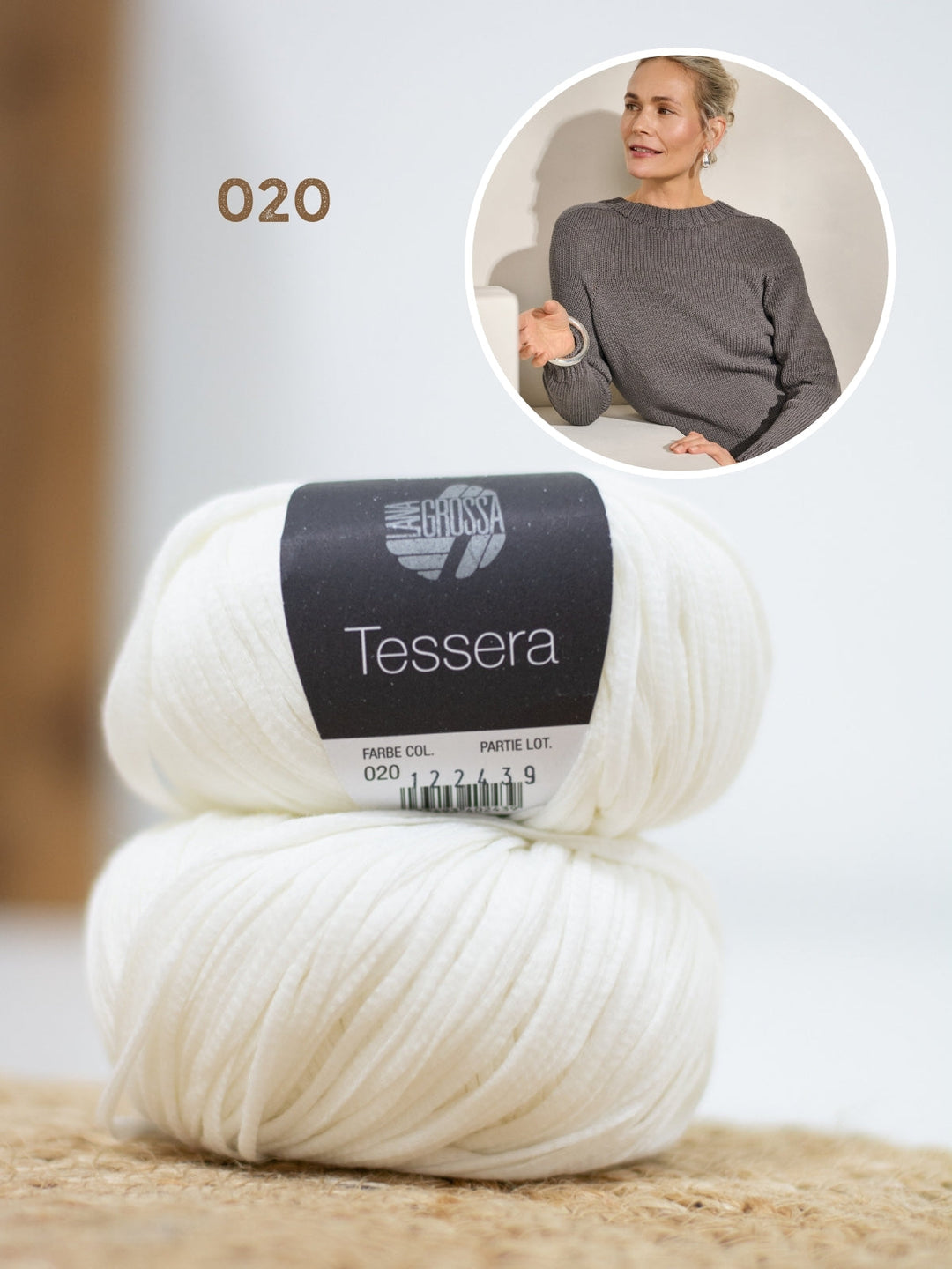 Strickpaket Tessera Pullover - Top-down