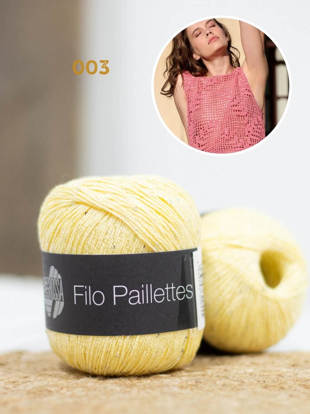 Häkelpaket Filo Paillettes Top