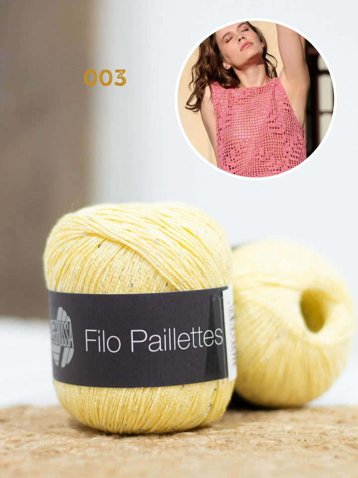 Häkelpaket Filo Paillettes Top