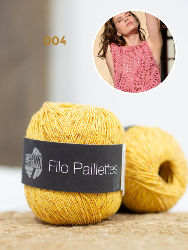 Häkelpaket Filo Paillettes Top