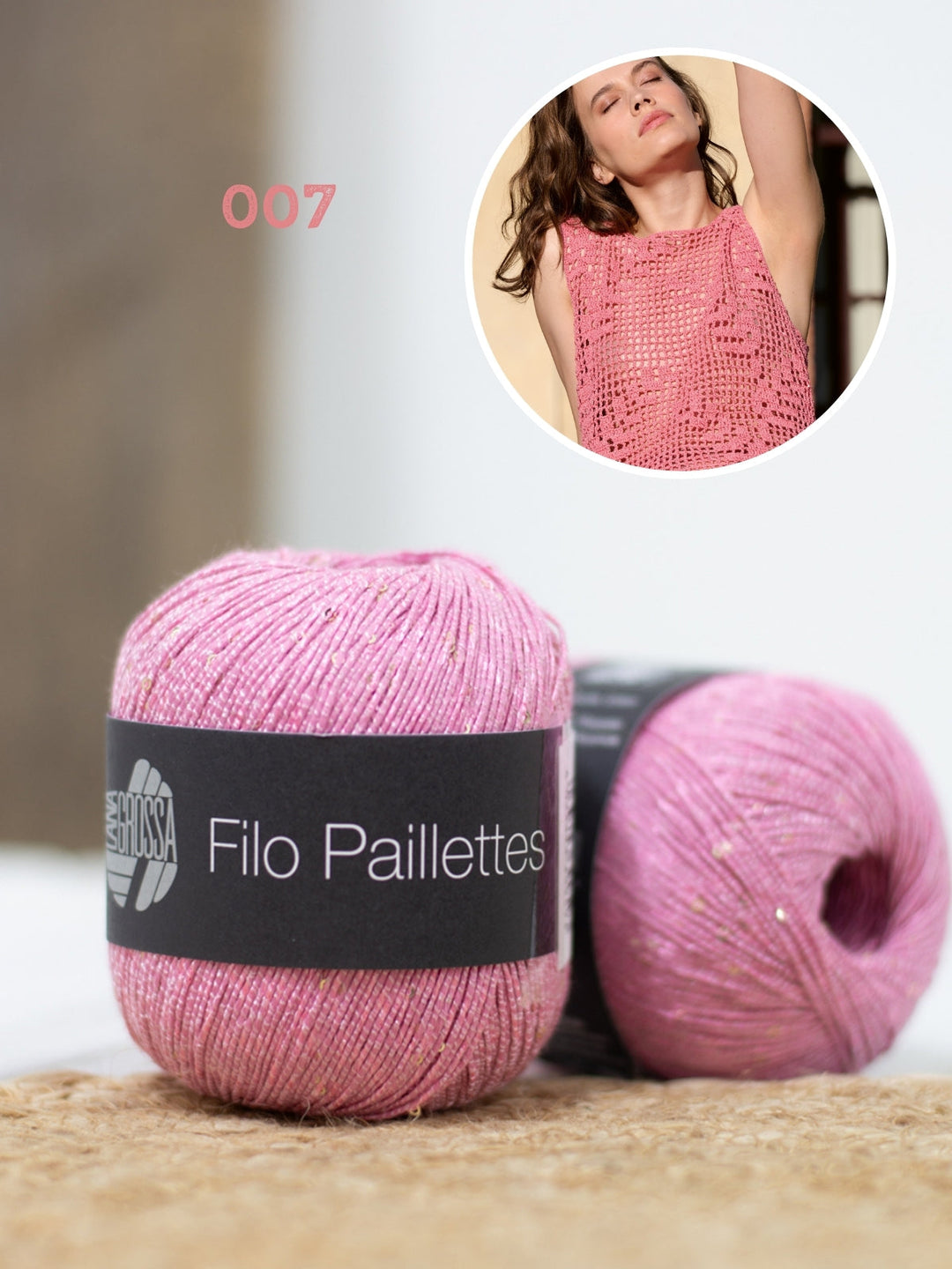 Häkelpaket Filo Paillettes Top