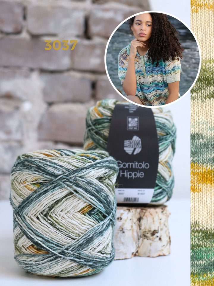Strickpaket Gomitolo Hippie Poloshirt