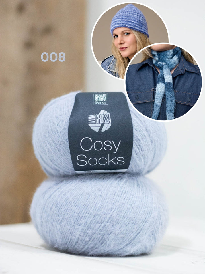 Strickpaket Cosy Socks Set (Minischal + Mütze)
