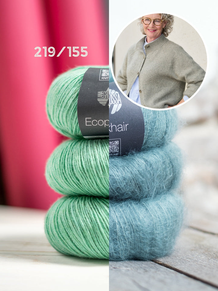 Strickpaket Classy Raglan Jacket - Ecopuno Silkhair