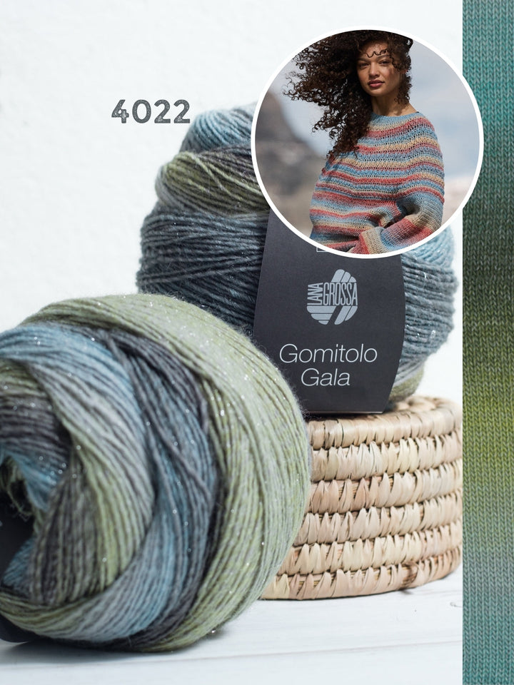 Häkelpaket Gomitolo Gala Top-down Pullover