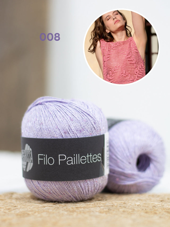 Häkelpaket Filo Paillettes Top