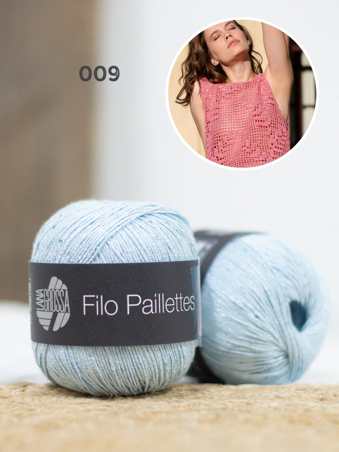 Häkelpaket Filo Paillettes Top