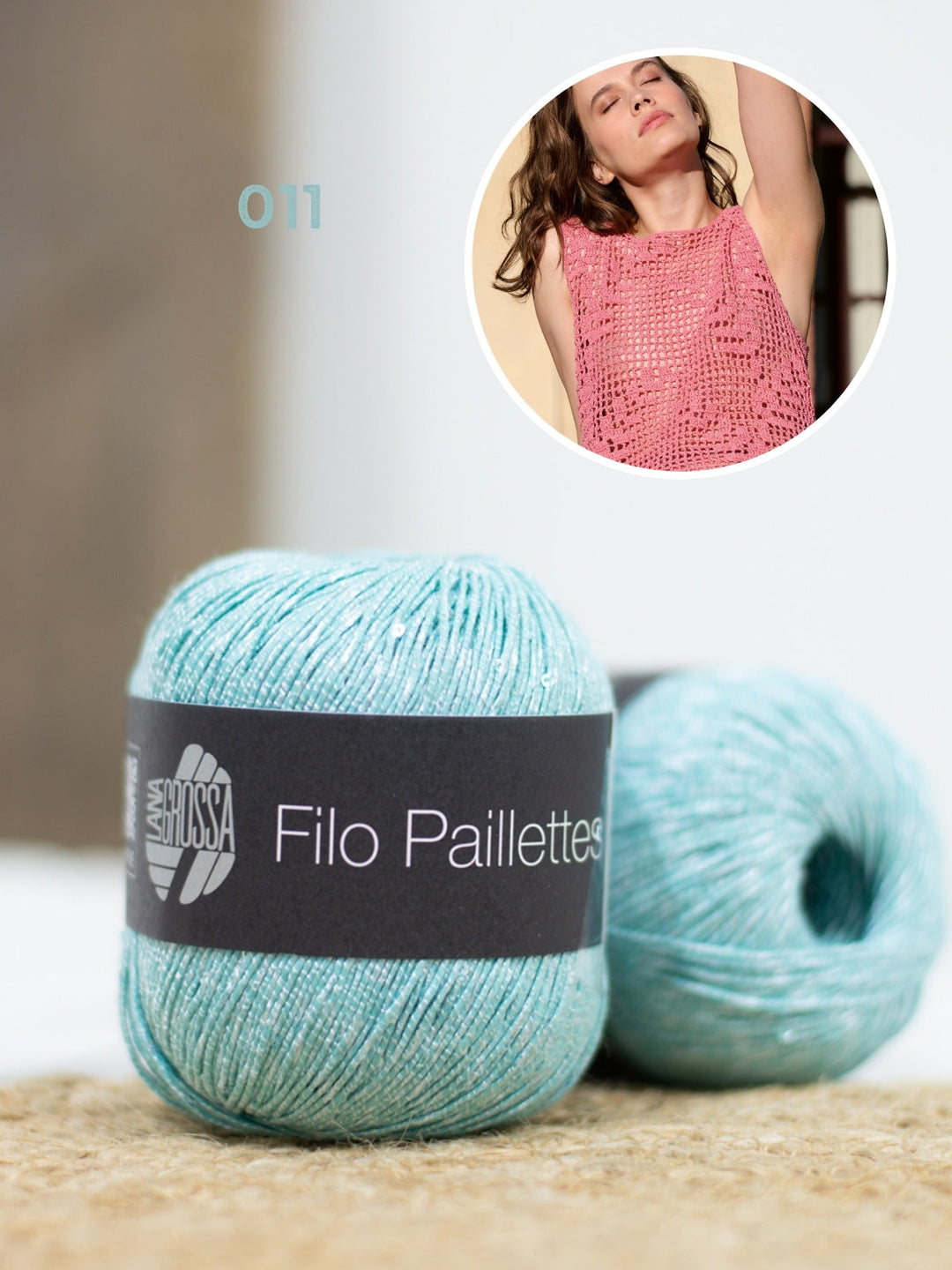 Häkelpaket Filo Paillettes Top