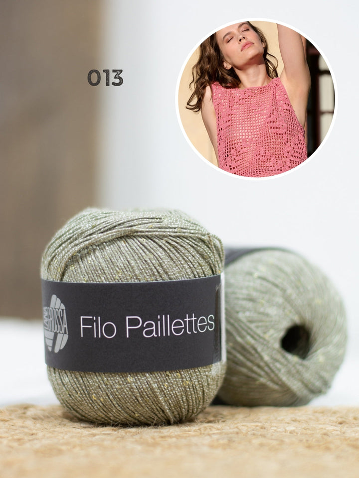 Häkelpaket Filo Paillettes Top