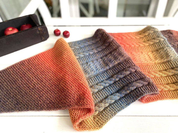 Strickpaket Lizas Tuch Orange Night - Versione